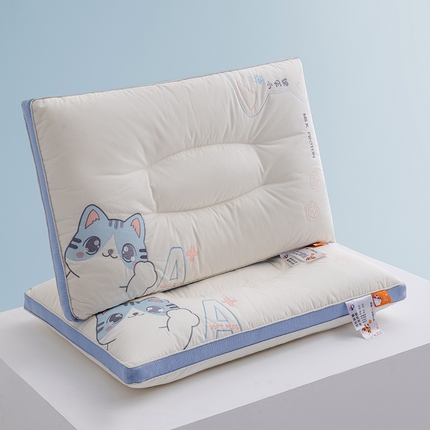（总）贵夫人 2025新款全棉小奶猫亲子护颈枕枕头枕芯