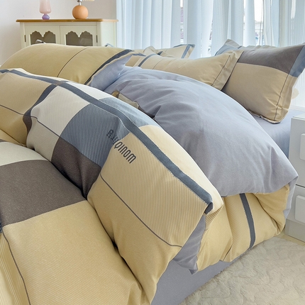 91家纺网 家纺一手货源 找家纺 （总）梦卓家纺 2025新款小清新植物羊绒印花单被套