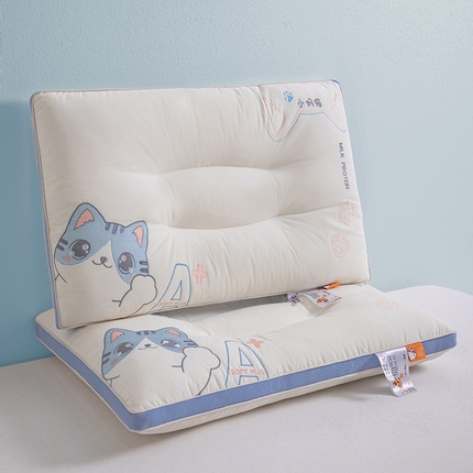 91家纺网 家纺一手货源 找家纺 （总）贵夫人 2025新款全棉小奶猫亲子护颈枕枕头枕芯