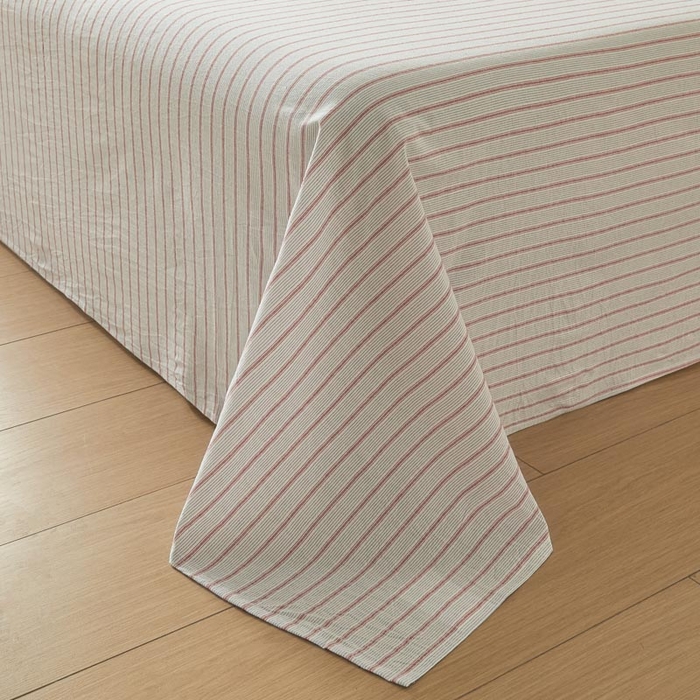 91家纺网 家纺一手货源 找家纺 ab家纺 2025新款简约色织水洗棉床单 西海岸-灰