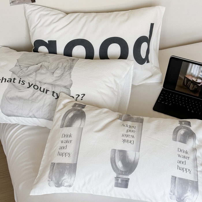 91家纺网 家纺一手货源 找家纺 （总）艾沁家纺 2025新款全棉纯棉水洗棉数码印花艺术枕套