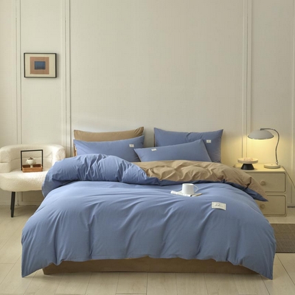 （总）ab家纺 2025新款色织全棉40支水洗棉四件套--双拼第二组