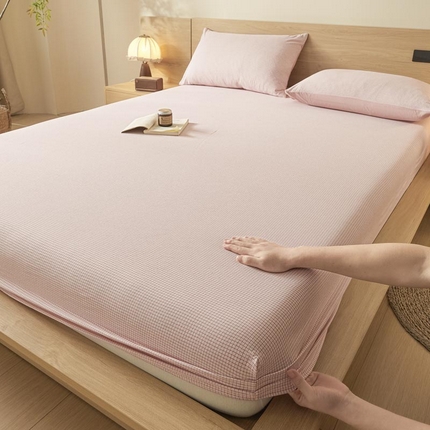 91家纺网 家纺一手货源 找家纺 （总）ab家纺 2025新款简约色织水洗棉床笠