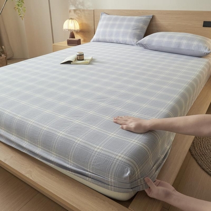 91家纺网 家纺一手货源 找家纺 （总）ab家纺 2025新款简约色织水洗棉床笠