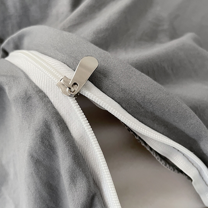 91家纺网 家纺一手货源 找家纺 优承佳生活馆 2025新款ins风纯色水洗m四件套 流光灰