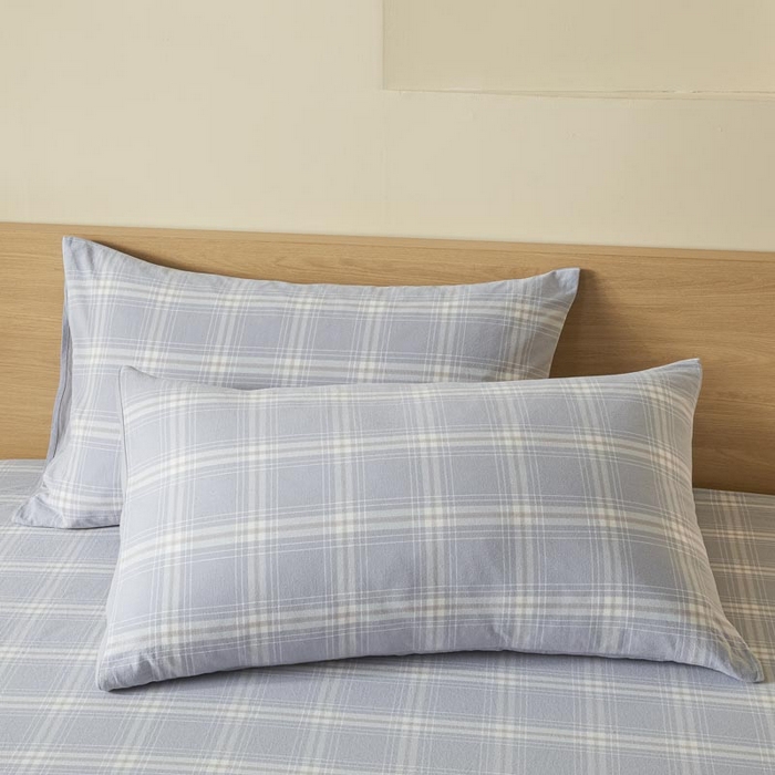 91家纺网 家纺一手货源 找家纺 ab家纺 2025新款简约色织水洗棉床单 希格文-灰