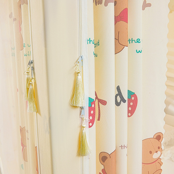 91家纺网 家纺一手货源 找家纺 艾晶美家纺有限公司 2025新款坐式刺绣床帘蚊帐 布丁熊