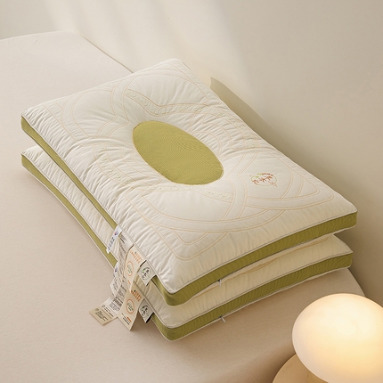 91家纺网 家纺一手货源 找家纺 （总）贵夫人 2025新款A类全棉草本棉护颈枕-决明子枕头枕芯