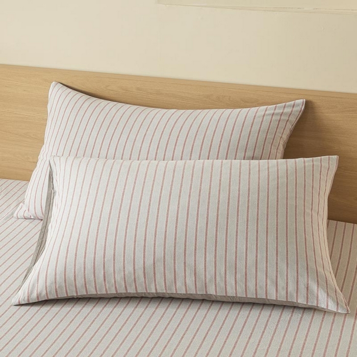 91家纺网 家纺一手货源 找家纺 ab家纺 2025新款简约色织水洗棉床单 西海岸-灰