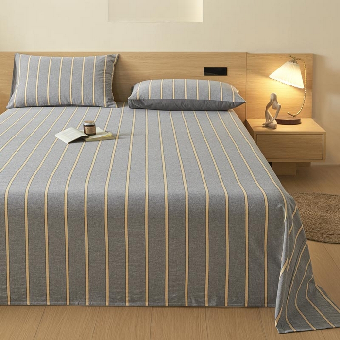 91家纺网 家纺一手货源 找家纺 （总）ab家纺 2025新款简约色织水洗棉床单