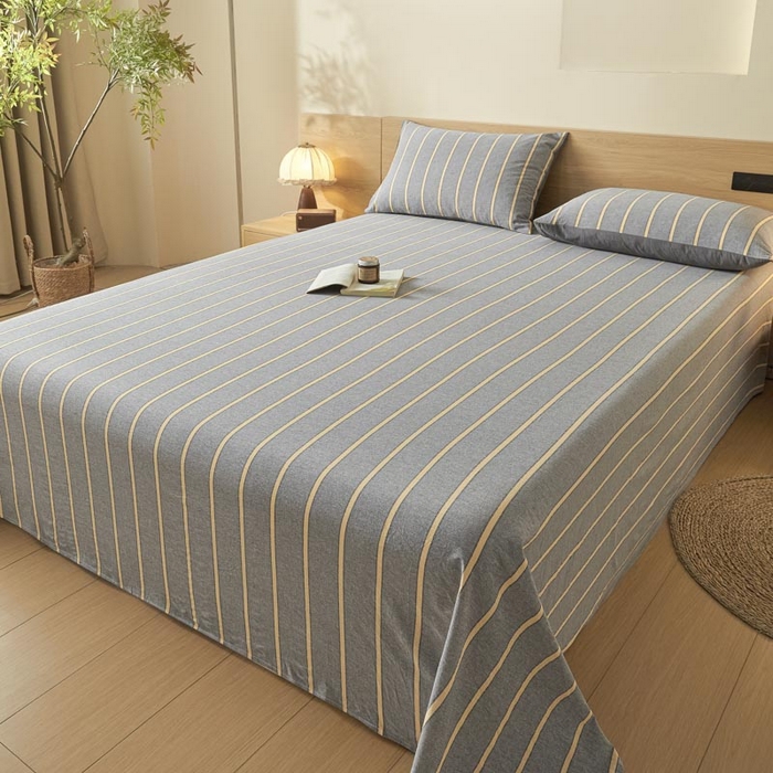 91家纺网 家纺一手货源 找家纺 （总）ab家纺 2025新款简约色织水洗棉床单