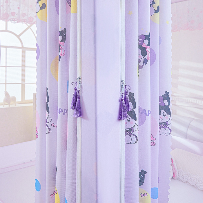 91家纺网 家纺一手货源 找家纺 艾晶美家纺有限公司 2025新款坐式刺绣床帘蚊帐 紫精灵