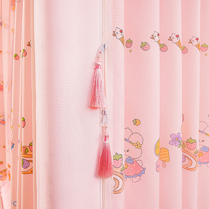 91家纺网 家纺一手货源 找家纺 艾晶美家纺有限公司 2025新款坐式刺绣床帘蚊帐 萌宠派对