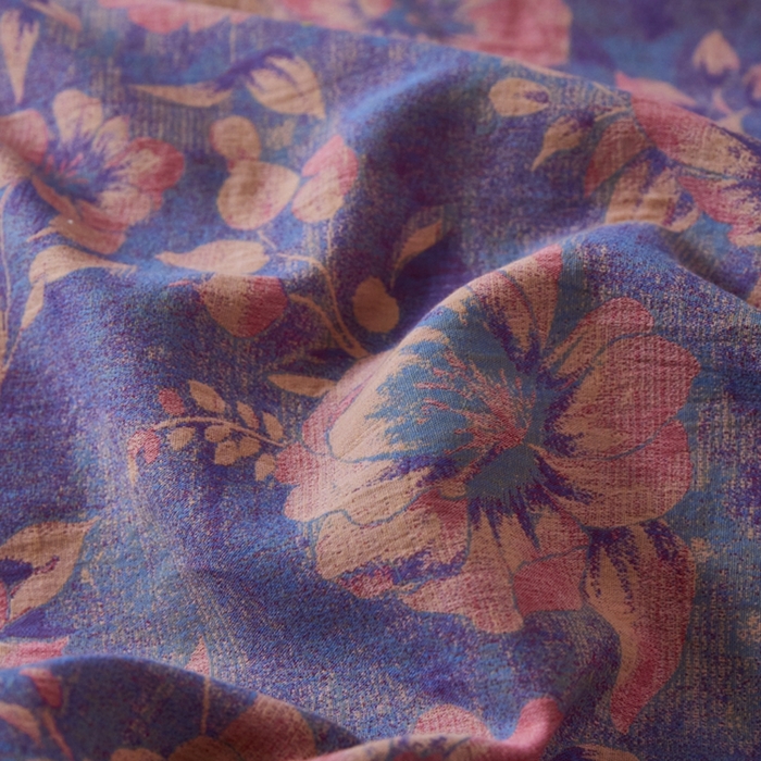 91家纺网 家纺一手货源 找家纺 鲁爱 2025新款全棉色织双层纱纽扣款四件套 满庭芳