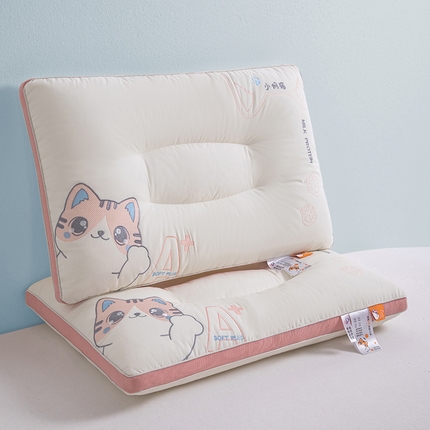 91家纺网 家纺一手货源 找家纺 （总）贵夫人 2025新款全棉小奶猫亲子护颈枕枕头枕芯