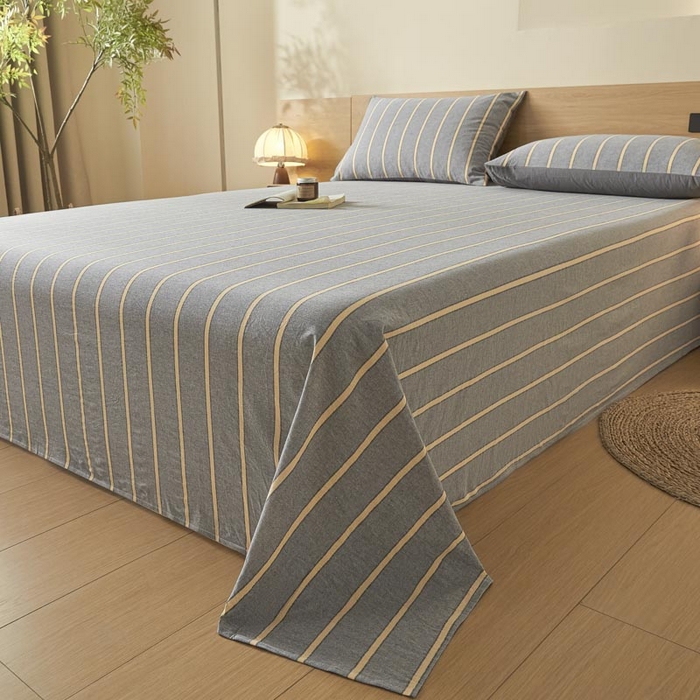 91家纺网 家纺一手货源 找家纺 （总）ab家纺 2025新款简约色织水洗棉床单