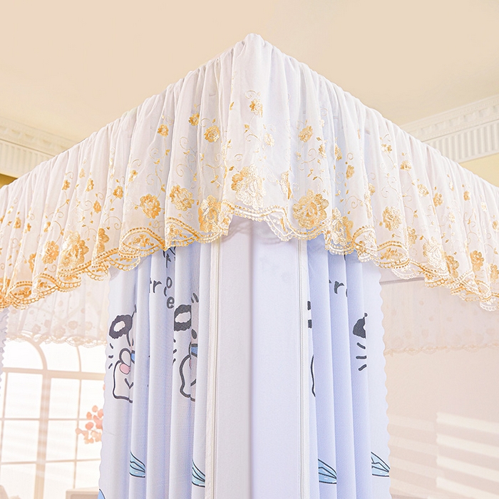 91家纺网 家纺一手货源 找家纺 艾晶美家纺有限公司 2025新款坐式刺绣床帘蚊帐 旅行狗