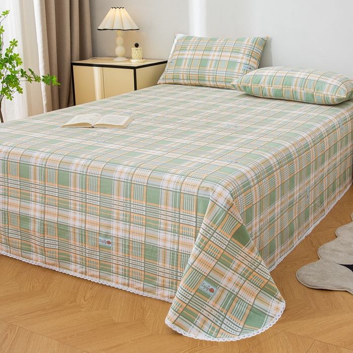 91家纺网 家纺一手货源 找家纺 首爱 2025新款五幅段床单 千鸟格