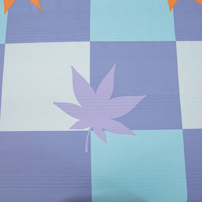 91家纺网 家纺一手货源 找家纺 首爱 2025新款五幅段床笠 枫叶蓝格