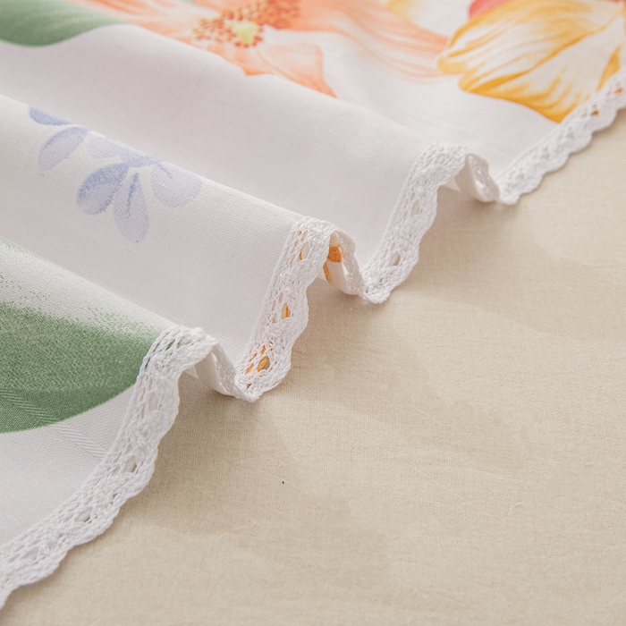 91家纺网 家纺一手货源 找家纺 棉乐町 2025新款五幅段床单 花郁悠然