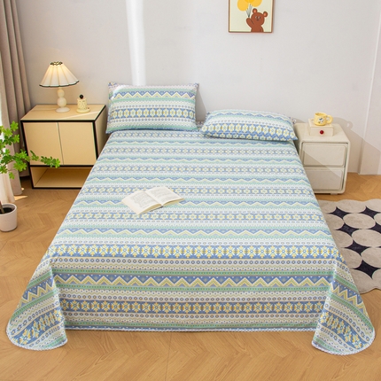 91家纺网 家纺一手货源 找家纺 （总）首爱 2025新款五幅段床单原棉老粗布凉席老粗布床单