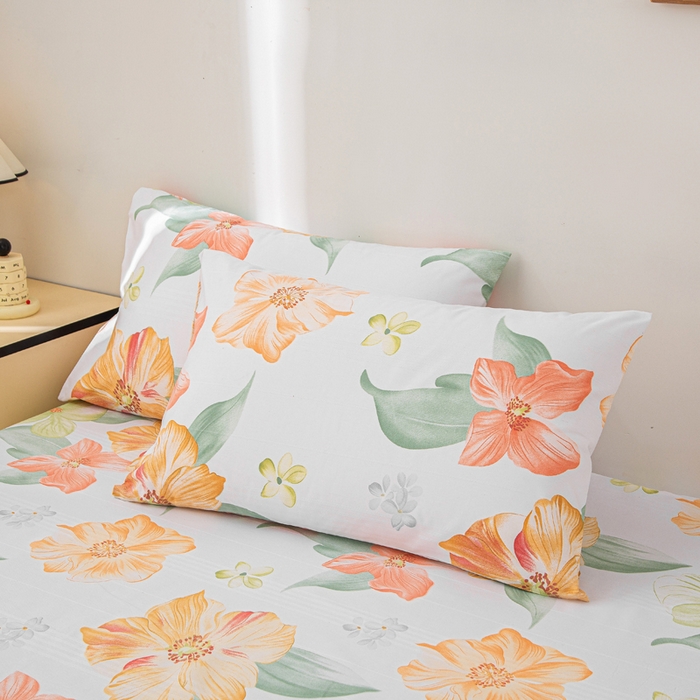 91家纺网 家纺一手货源 找家纺 金泰莱 2025新款五幅段床笠 花郁悠然