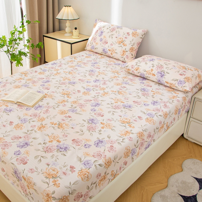 91家纺网 家纺一手货源 找家纺 首爱 2025新款五幅段床笠 微莫