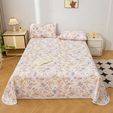 91家纺网 家纺一手货源 找家纺 （总）棉乐町 2025新款五幅段床单原棉老粗布凉席老粗布床单