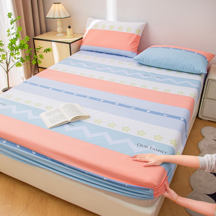 91家纺网 家纺一手货源 找家纺 首爱 2025新款五幅段床笠 星辰大海