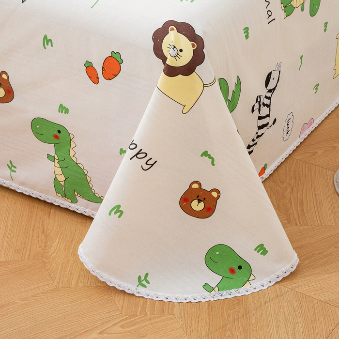 91家纺网 家纺一手货源 找家纺 棉乐町 2025新款五幅段床单 动物乐园