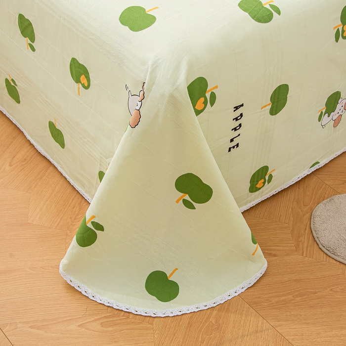 91家纺网 家纺一手货源 找家纺 棉乐町 2025新款五幅段床单 小苹果