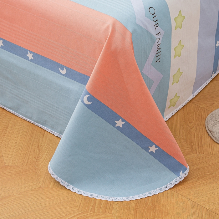 91家纺网 家纺一手货源 找家纺 首爱 2025新款五幅段床单 星辰大海