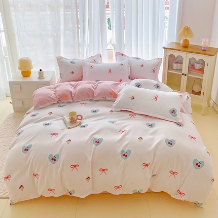 梦卓家纺 2025新款小清新植物羊绒印花单被套 硕果累累