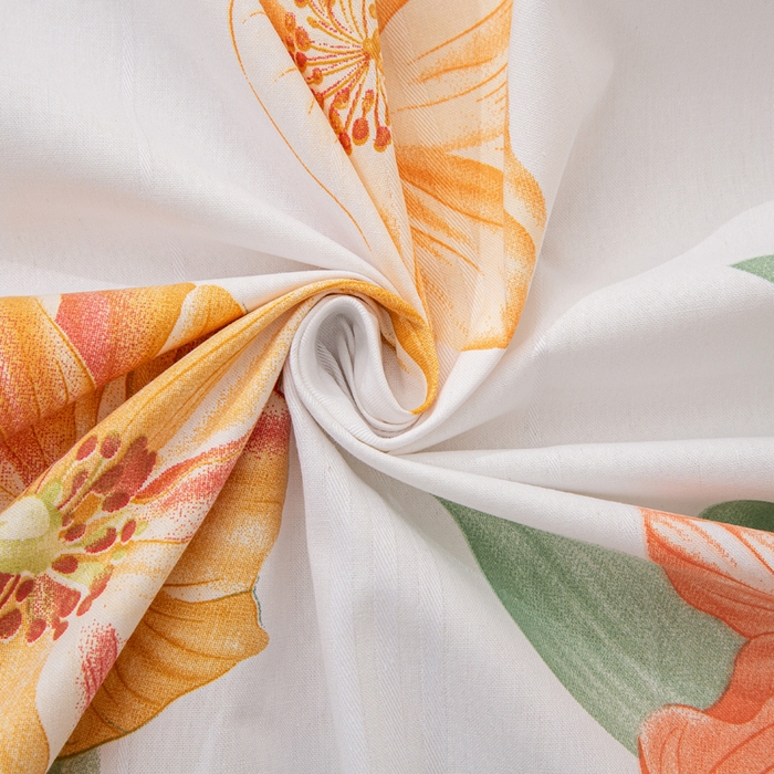 91家纺网 家纺一手货源 找家纺 金泰莱 2025新款五幅段床单 花郁悠然