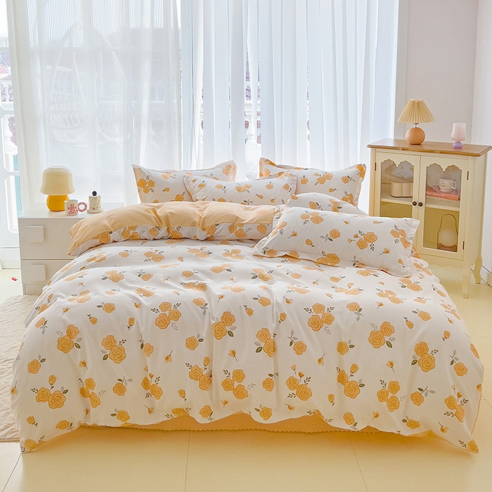 91家纺网 家纺一手货源 找家纺 梦卓家纺 2025新款小清新植物羊绒印花单被套 漫步花香