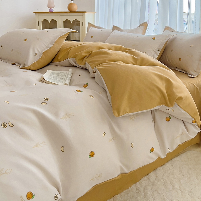 91家纺网 家纺一手货源 找家纺 梦卓家纺 2025新款小清新植物羊绒印花单被套 婉然