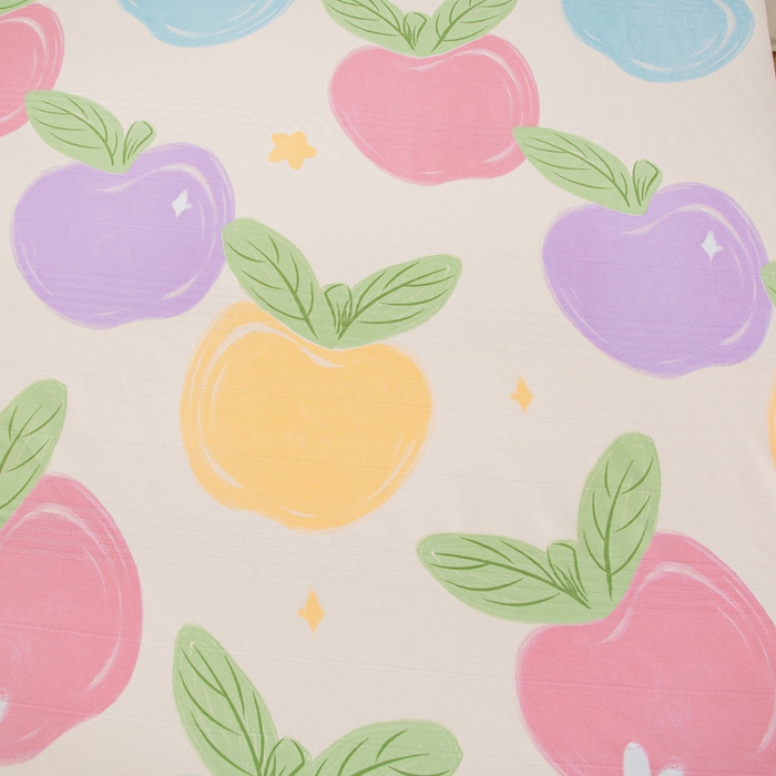 91家纺网 家纺一手货源 找家纺 首爱 2025新款五幅段床笠 苹果乐园