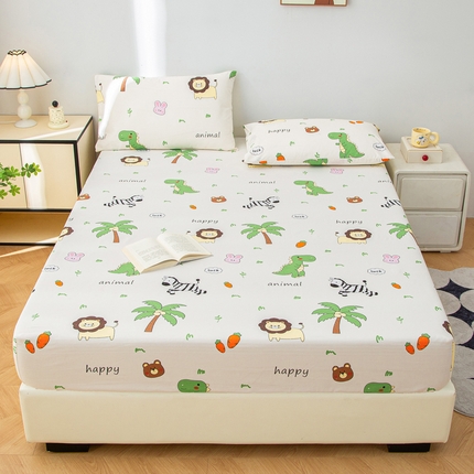 91家纺网 家纺一手货源 找家纺 金泰莱 2025新款五幅段床笠 动物乐园