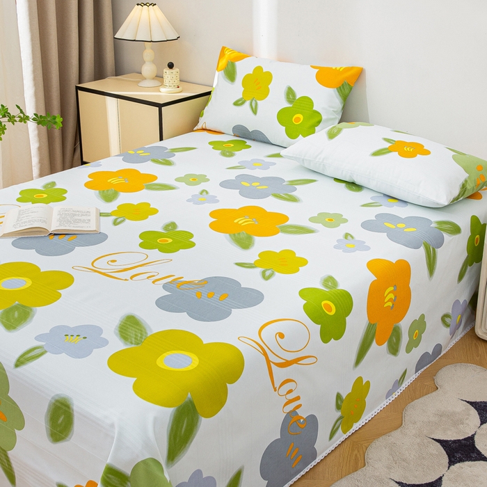 91家纺网 家纺一手货源 找家纺 首爱 2025新款五幅段床单 春意盎然