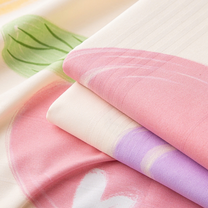 91家纺网 家纺一手货源 找家纺 棉乐町 2025新款五幅段床单 苹果乐园