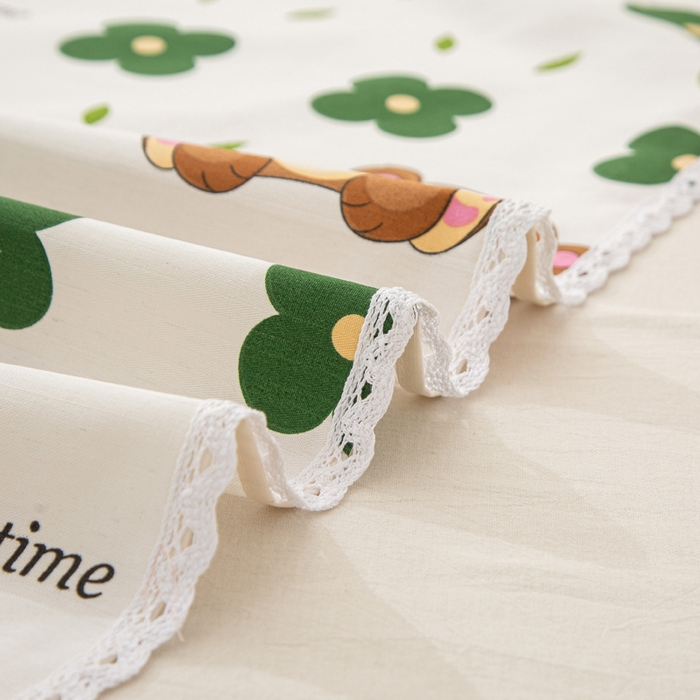 91家纺网 家纺一手货源 找家纺 首爱 2025新款五幅段床单 小棕熊