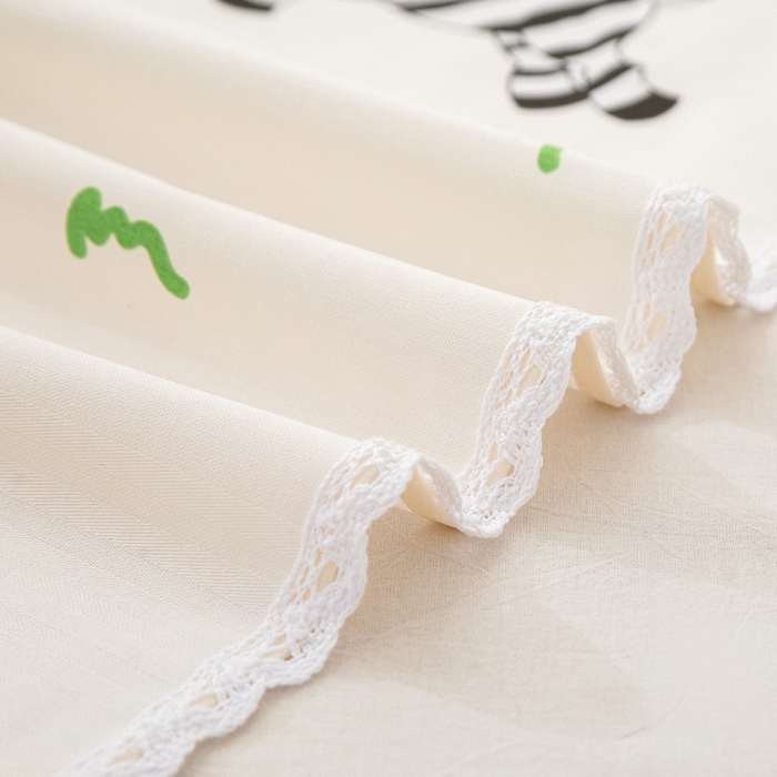 91家纺网 家纺一手货源 找家纺 首爱 2025新款五幅段床单 动物乐园