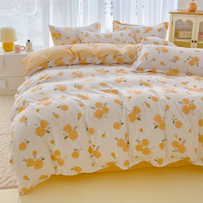 91家纺网 家纺一手货源 找家纺 梦卓家纺 2025新款小清新植物羊绒印花单被套 漫步花香