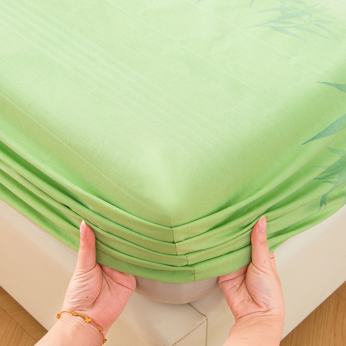 91家纺网 家纺一手货源 找家纺 棉乐町 2025新款五幅段床笠箬竹