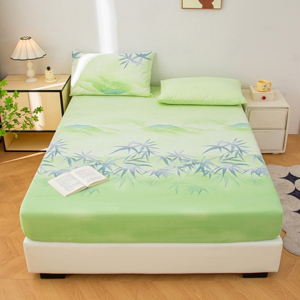 91家纺网 家纺一手货源 找家纺 金泰莱 2025新款五幅段床笠 箬竹