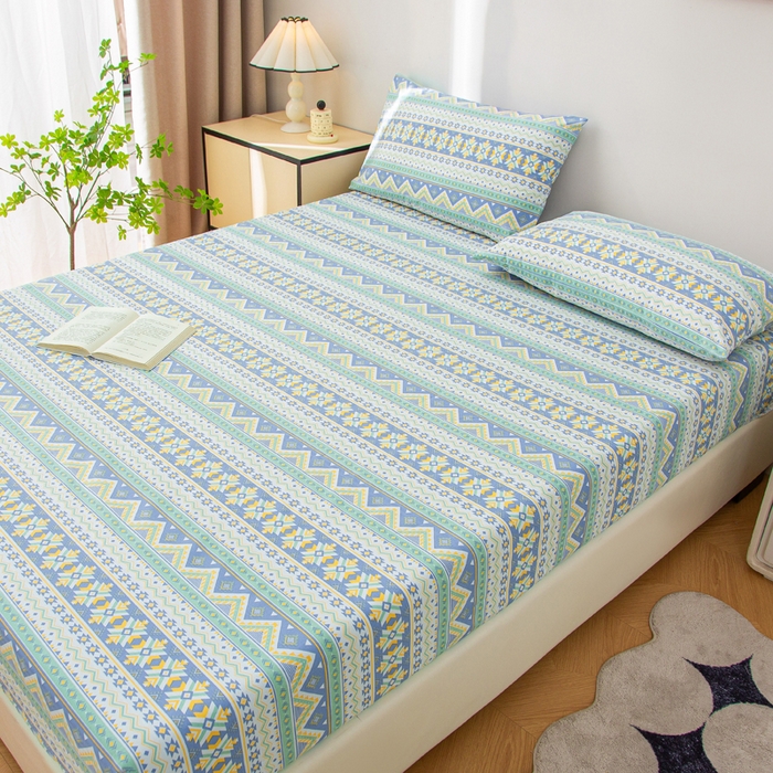 91家纺网 家纺一手货源 找家纺 首爱 2025新款五幅段床笠 民族风