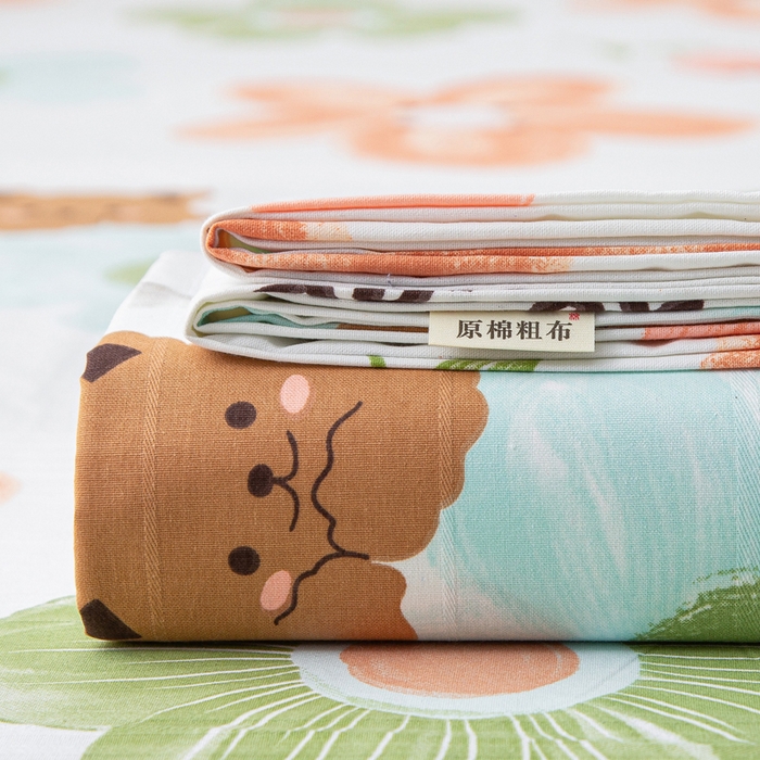 91家纺网 家纺一手货源 找家纺 （总）首爱 2025新款五幅段床单原棉老粗布凉席老粗布床单