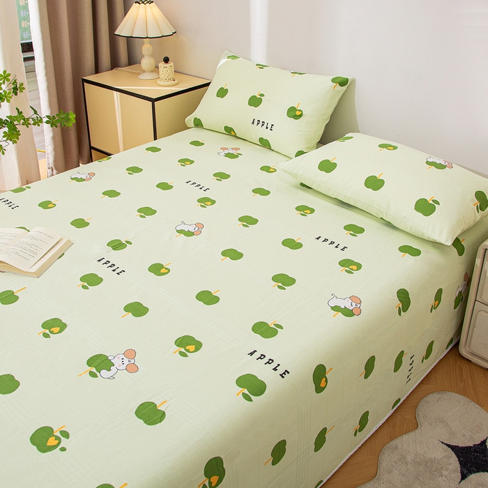 91家纺网 家纺一手货源 找家纺 首爱 2025新款五幅段床单 小苹果