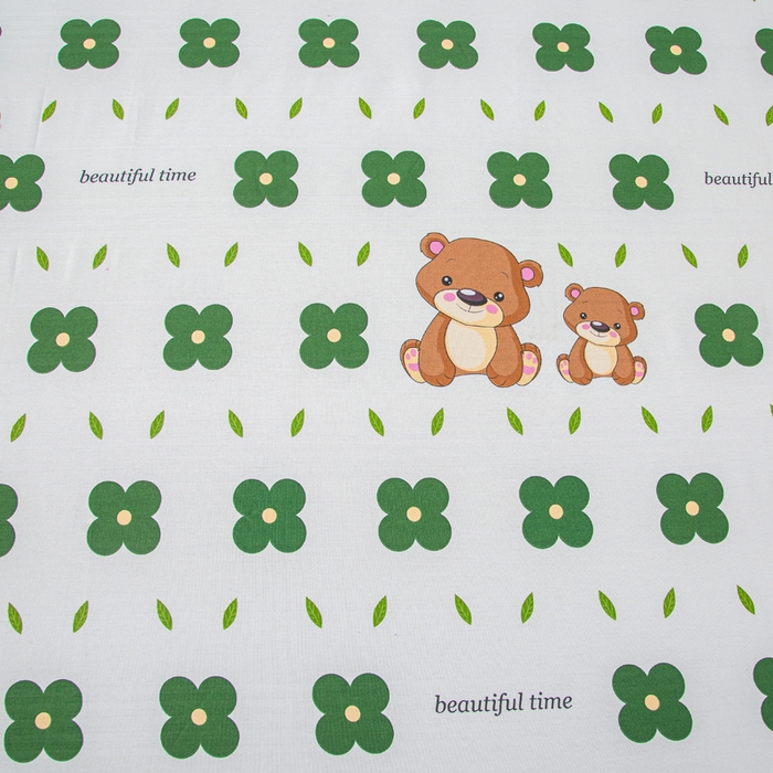 91家纺网 家纺一手货源 找家纺 首爱 2025新款五幅段床笠 小棕熊