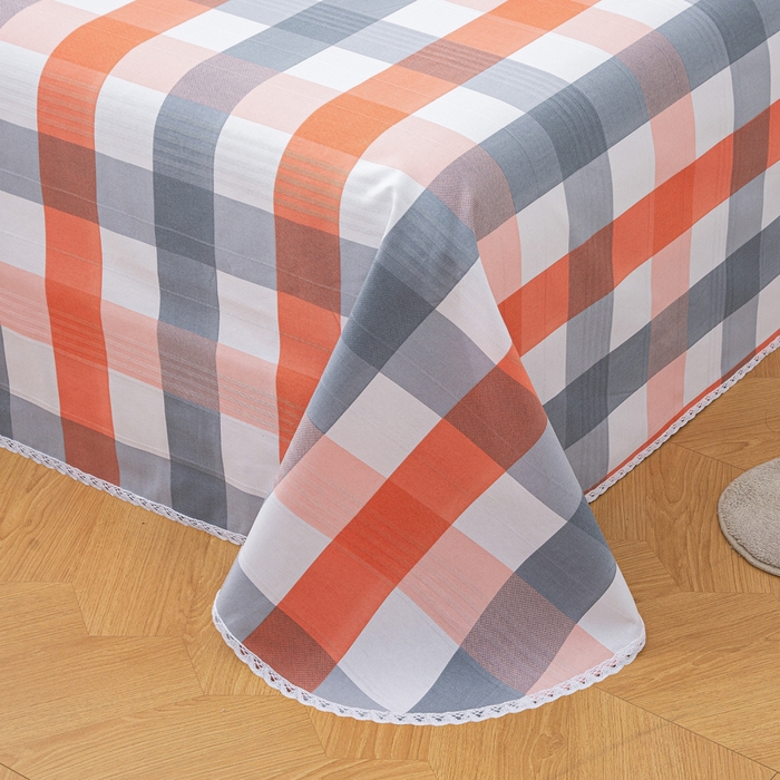 91家纺网 家纺一手货源 找家纺 金泰莱 2025新款五幅段床单 粉白格